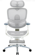 Fotel biurowy ergonomiczny Sihoo DORO C300 LITE V2 z podnożkiem White (4820216980134) - obraz 1
