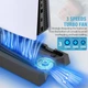 Мультифункциональная док-станция, подставка-охладитель YH-55 для PS5/Slim/Pro с зарядкой для 2 геймпадов - изображение 10