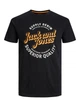 Футболка з бавовни Jack & Jones 12277717c64 M чорна (100015690) - зображення 2