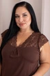 Пижама батальная трикотаж plus size с брюками Пш1280, 3XL - изображение 2