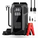 Пусковое устройство JUMP STARTER 18B 4в1 2000 А автомобильный бустер 16000 мА·ч для запуска двигателя 12 В с компрессором Power Bank LED фонариком цифровым дисплеем и пусковыми кабелями - изображение 5
