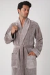 Мужской халат Nusa 26690 велюровый, 2XL Taupe - изображение 8