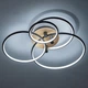 Стельова LED люстра з пультом 144W чотири акрилові кільця 3000-6500K каркас чорний метал/дерево Svet SY-33048/2+1+1 MB+YMW - зображення 3