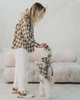 Рубашка женская из фланели в жёлтую клетку, family look с собакой, размер One size - изображение 1