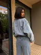 Жіноча джинсова куртка-бомбер оверсайз на блискавці з відкладним коміром ELFBERG AD-3667 S Світло-Синій (2000001077122) - зображення 11
