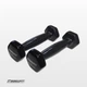 Гантель виниловая EasyFit 05 кг (1 шт.) Черная для фитнеса (EF0005BK) - изображение 4