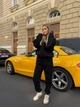 Жіночий зимовий спортивний костюм на флісі з худі оверсайз та штанами-джогерами ELFBERG BO-470 42-46 Чорний (2000001094105) - зображення 4