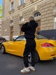 Жіночий зимовий спортивний костюм на флісі з худі оверсайз та штанами-джогерами ELFBERG BO-470 42-46 Чорний (2000001094105) - зображення 7
