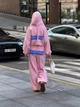 Жіночий зимовий спортивний костюм з худі на блискавці та широкими штанами ELFBERG BS-995 42-46 Рожевий (2000001093177) - изображение 2