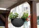 Горшок для растений пластиковый 8,6 л антрацит Rattan hanging sphere с цепками - изображение 6