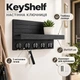 Настенная ключница KeyShelf с полкой, 5 крючков, черная - изображение 1