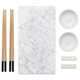 Zestaw do serwowania sushi Excellent Houseware marmurowy 9 el. (8721037545068) - obraz 2
