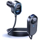Автомобильное зарядное устройство 3mk Double Car Charger PD | QC 135W 2xUSB-A/4xUSB-C Grey (5903108605502) - изображение 2