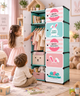 Шкаф детский пластиковый модульный 8 секций 82x29x124 см / Узкий сборный комод-органайзер для игрушек и вещей / Стеллаж для хранения - изображение 2