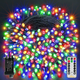 Рождественская гирлянда Ollny 20 м 200 LED, разноцветная, 8 режимов, пульт, таймер, IP44, питание от сети - изображение 2