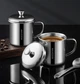 Кружка MAXCOOK из нержавеющей стали 316L, бытовая кружка для воды, кружка для чая, большой объем 550 мл, для студентов, с ручкой, MCB9569 - изображение 3