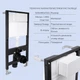 Готовое решение Qtap для ванной комнаты: подвесной унитаз Crow Rimless 485x340x330 + комплект инсталляции Standard (линейная кнопка Chrome) - изображение 4