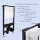 Готовое решение Qtap для ванной комнаты: подвесной унитаз Scorpio ML Ultra Quiet 520x365x365 + комплект инсталляции Standard (линейная кнопка Black) - изображение 4