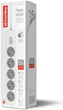 Мережевий фільтр-подовжувач ColorWay 10A/2500W (CCA-3G1MM) 5 розеток 2 м White (CW-PSEA1052W) - зображення 5