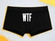 Мужские трусы-боксеры с принтом WTF Черный XL - изображение 1