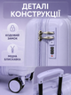 Дорожный чемодан на колесах 40×30×20 см для ручной клади с телескопической ручкой и кодовым замком, фиолетовый (49676349) - изображение 7