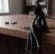 3D-друкована статуетка Богиня Смерті на стіл, готична інтер'єрна фігурка Жриця в капюшоні, чорний пластик - зображення 3