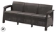 Садовый диван Keter Corfu Love Seat Max пластиковый 3-местный 182х70х79 см серый - изображение 1