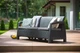 Садовый диван Keter Corfu Love Seat Max пластиковый 3-местный 182х70х79 см серый - изображение 2
