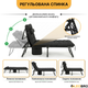 Раскладная кровать с мягким матрасом прочная LEOBRO 193 × 68 × 30 см черная с регулировкой спинки до 150 кг - изображение 5