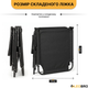 Раскладная кровать с мягким матрасом прочная LEOBRO 193 × 68 × 30 см черная с регулировкой спинки до 150 кг - изображение 6