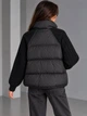 Куртка жіноча YZY 30790 oversize з в’язаними рукавами демісезонна one size чорна - зображення 5