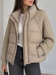 Куртка жіноча YZY 30790 oversize з в’язаними рукавами демісезонна one size бежевий - зображення 1