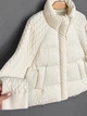 Куртка женская YZY 30790 oversize с вязаными рукавами демисезонная one size молочная - изображение 2