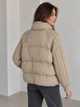 Куртка жіноча YZY 30790 oversize з в’язаними рукавами демісезонна one size бежевий - зображення 3
