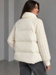 Куртка женская YZY 30790 oversize с вязаными рукавами демисезонная one size молочная - изображение 5