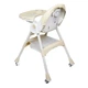 Стільчик для годування Kidoro One (ST-6540) Beige, з екошкіри на колесах - зображення 6