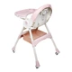 Стільчик для годування Kidoro One (ST-6540) Pink, з екошкіри на колесах - зображення 4
