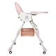 Стільчик для годування Kidoro One (ST-6540) Pink, з екошкіри на колесах - зображення 5