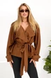 Тренч AGER XXXL-4XL Коричневый 257R626 - изображение 2
