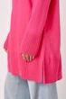 Жіноча в'язана туніка oversize з розрізами з боків LR0270r фуксия ONE SIZE - изображение 4