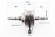 Колінвал у зборі до мотоцикла CB-250cc, палець 16 мм TEMO - зображення 2