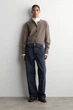 Жіночий кардиган COS Merino Wool Cardigan Бежевий L (1331604002) - изображение 2