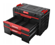 Ящик для зберігання інструментів 542х335х369 мм Qbrick PRIME Drawer 3 Toolbox модульний, пластиковий, чорний з червоним - зображення 4