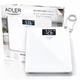 Весы напольные электронные Adler AD 8194 White до 180 кг, аккумуляторные USB-C, точность 100 г, LCD-дисплей, закаленное стекло - изображение 1