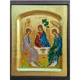 Писана грецька ікона Свята Трійця (Старозавітна) 17×21 см - зображення 5