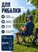 Стул складной туристический рыбацкий стульчик складное рыболовное кресло для отдыха на природе пикника рыбалки и кемпинга со спинкой кемпинговый лёгкий компактный складной стул Синий+ чехол в комплекте - изображение 9