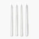 Набор столовых свечей MBM HOME 4 шт. 25 см белый металлик (FR-17 METALLIC WHITE) - изображение 1