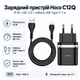 Мережевий зарядний пристрій Hoco C12Q 15W USB-A 3A QC 3.0 + кабель USB Type-C 1 м Black (S23991) - зображення 1