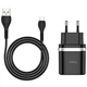 Мережевий зарядний пристрій Hoco C12Q 15W USB-A 3A QC 3.0 + кабель USB Type-C 1 м Black (S23991) - зображення 2