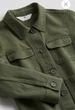 Жакет рубашка H&M, пиджак из твила, 12-13 лет, 152-158 см, хаки - изображение 5